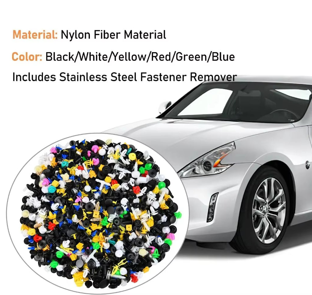 1000Pcs Mixed Car Buckle Car Bumper Door Panel Fixed Clip Universal Car Clip Mixed Car Bumper Fender Tive Door Panel Prot