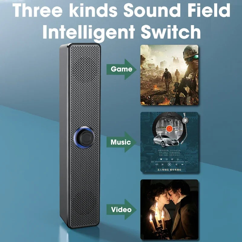 Bluetooth 4D Surround Speaker Home Theater Sound System Computer Soundbar for TV Subwoofer Wired Stereo Strong Bass