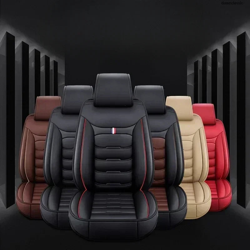 PU Leather Auto Seat Covers for Front Split Bench - Universal Fit for Cars and SUVs - All-Season Protection