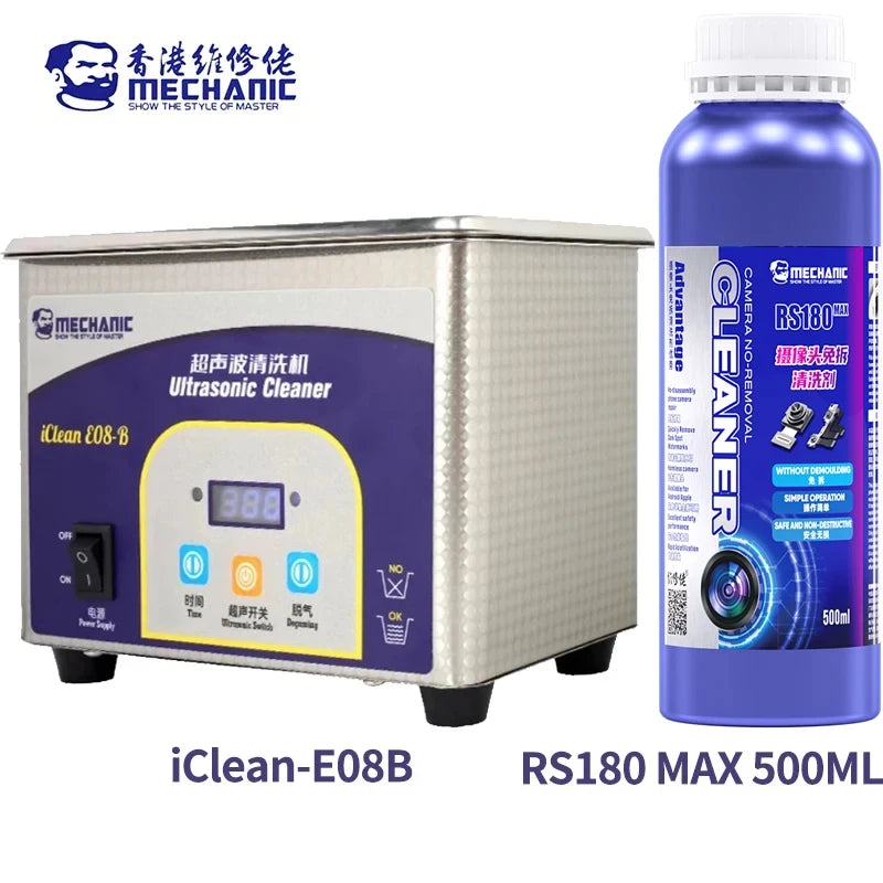 MECHANIC RS180 MAX Mobile Phone Rear Camera Cleaning Agent Ultrasonic Cleaning Camera Watermark Black Spots Thin Solvent Tool