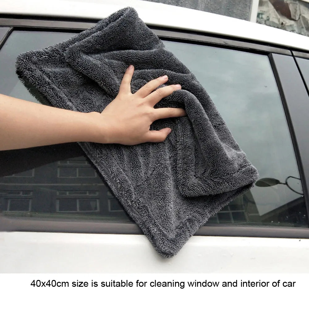 CDWTS 60x90 cm 1200GSM Microfiber Twist Car Wash Towels - Professional Grade Super Soft Cleaning and Drying Cloths for Car Detailing