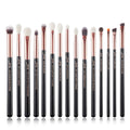 Jessup 15Pcs Professional Makeup Brushes Set Make up Brush Tools Kit Eye Liner Shader Wood Handle Natural-Synthetic Hair Brushes Pearl Black/Rose Gold T157