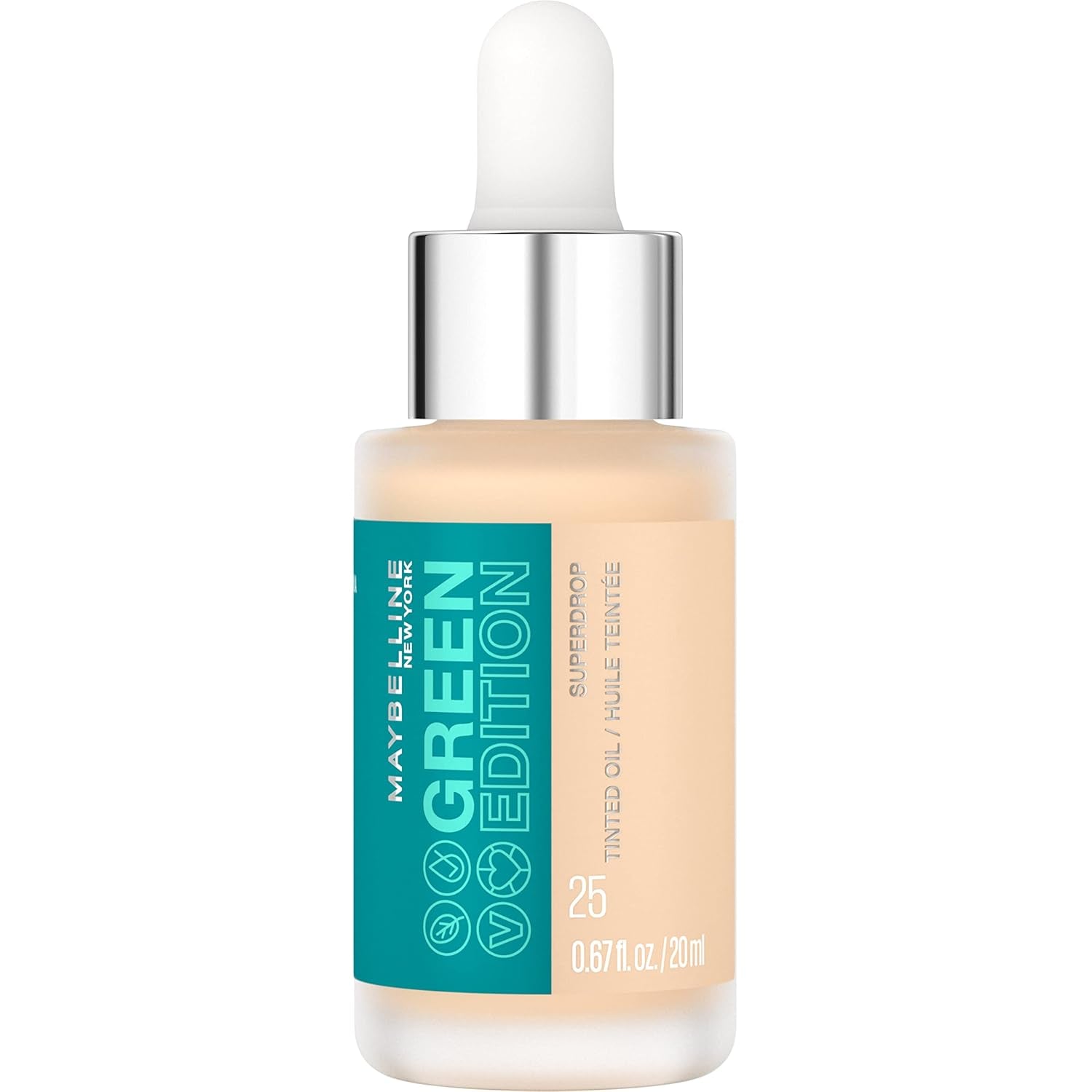 Maybelline Green Edition Superdrop Tinted Oil Foundation - Adjustable Natural Coverage with Jojoba & Marula Oil, 35ml