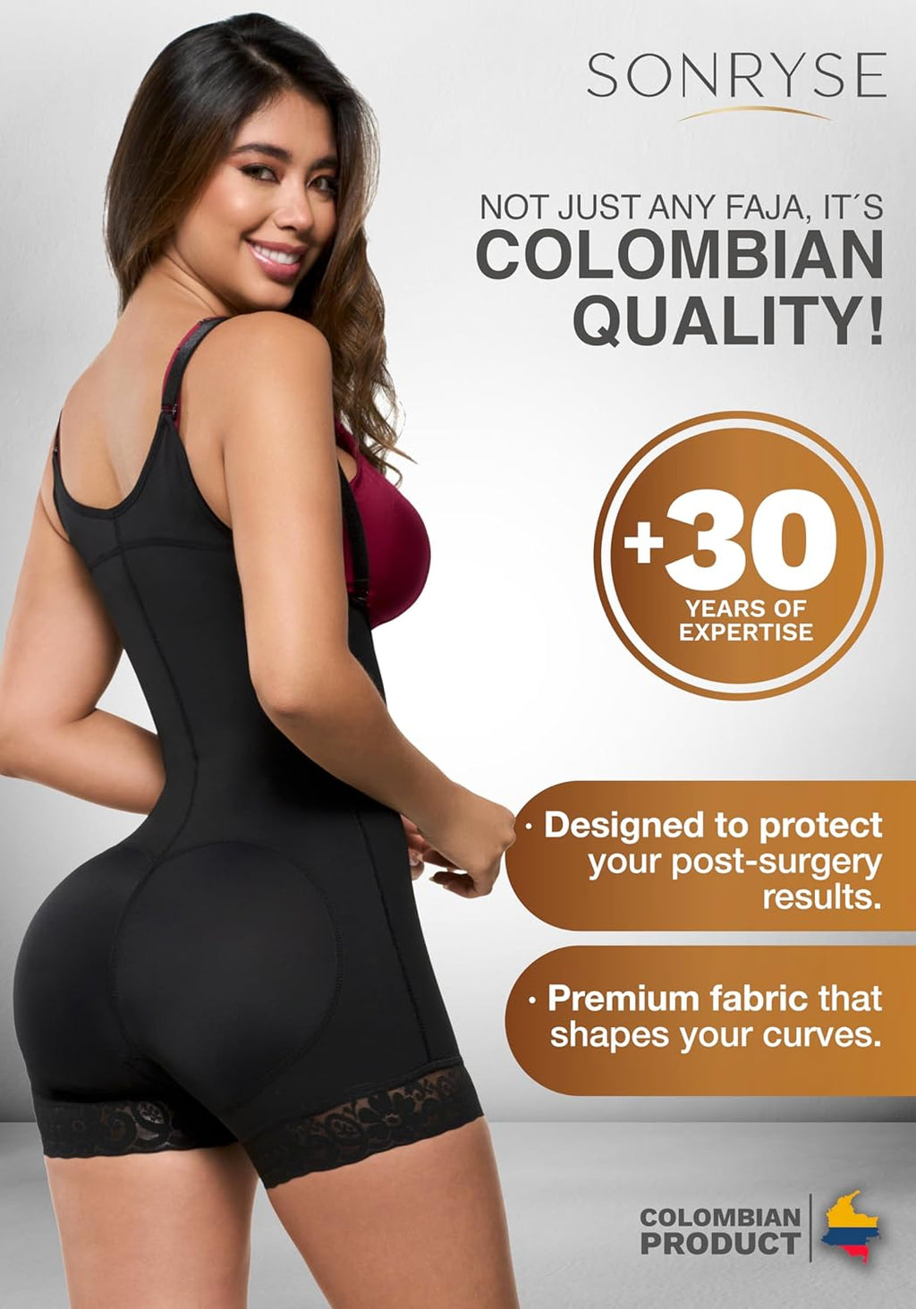 Sonryse Stage 2 Faja Tummy Tuck Compression Garment | Faja Body Shaper Shapewear for Women | Fajas Colombianas Moldeadoras