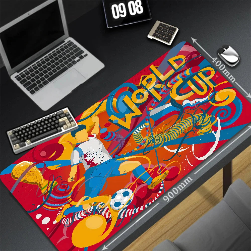 Large Anime Football Cartoon Mouse Pad - Custom Non-Slip Desk Mat for PC Gaming and Keyboard Use