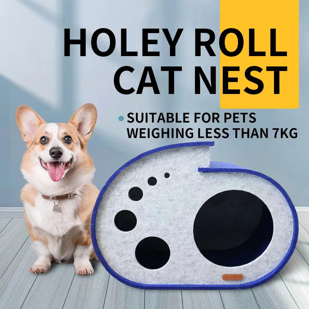 Cozy Cave Waterproof Cat Bed with Space-Saving Design - Detachable Pet Nest for Cats and Dogs