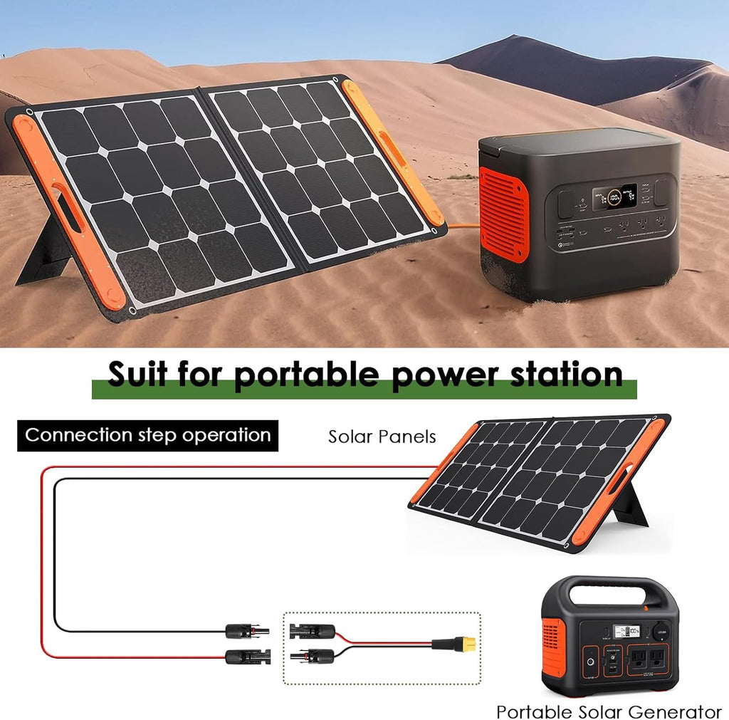 MOOKEERF Solar to XT60 Extension Cable 10AWG 25FT Solar Connector to XT60 Adapter Cable for Solar Panel to Portable Power Station Solar Generator Battery Pack