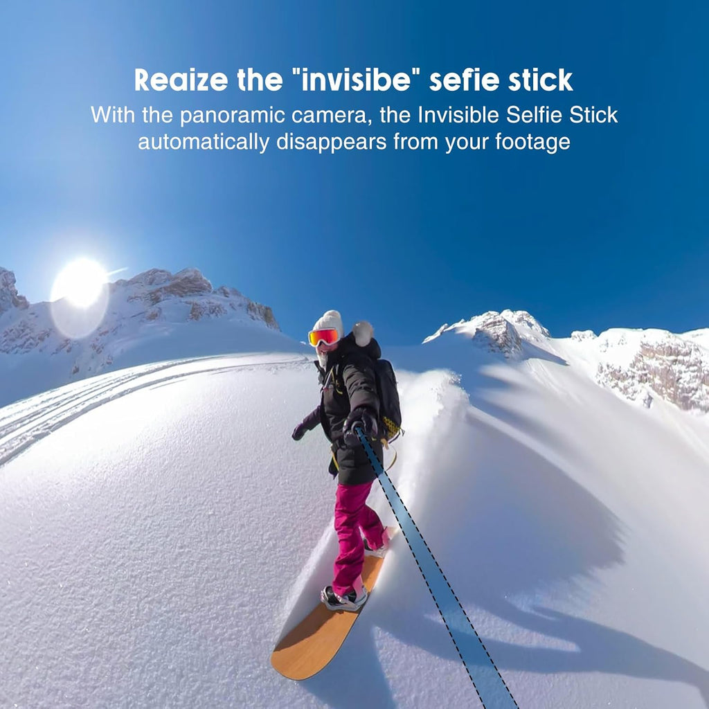 118"/3.0M Invisible Selfie Stick Carbon Fiber, 9.8Ft Extended Super Long Pole Compatible with Insta360 X5 X4 X3 ONE X2, ONE R, ONE X, ONE GO 3S 3 2 Action 360 Camera (17 to 118")