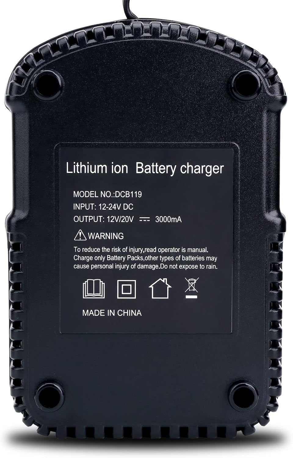 Elefly 20V Car Battery Charger DCB119 Compatible with 12V/20V Battery Charger DCB112 DCB102 DCB107 DCB115, for 12V 20V and 60V Max Lithium Battery DCB204 DCB206 DCB609 DCB120 DCB124