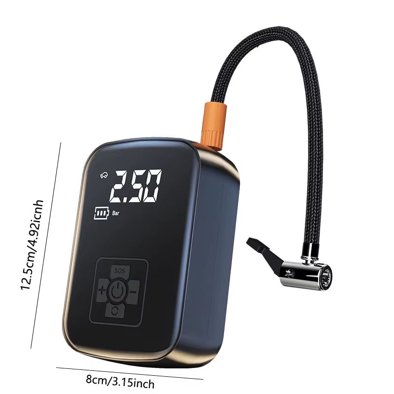 Portable Wireless Car Air Compressor - Electric Tire Inflator for Motorcycles, Bicycles, Boats, and More!