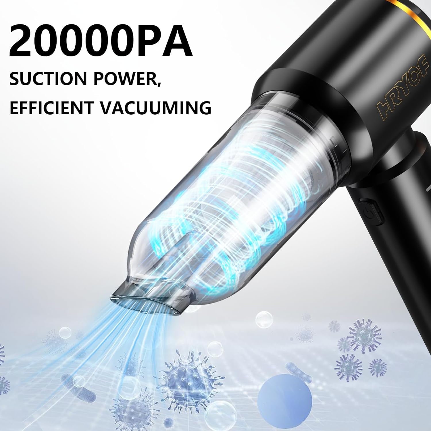 Ultimate 20000Pa Cordless Car Vacuum Cleaner - Powerful Handheld Mini Vacuum with Brushless Motor & Crevice Tool for Spotless Interior Cleaning