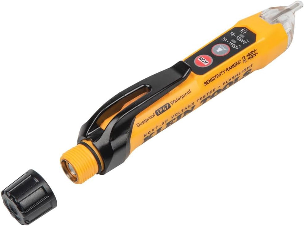 Klein Tools NCVT3PKIT Dual-Range Non-Contact Voltage Tester & Flashlight - Essential AC/DC Electrical Test Kit