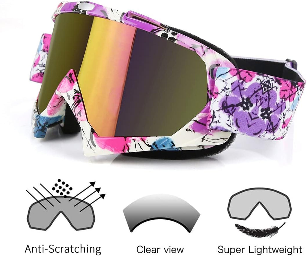JAMIEWIN Offroad Motocross Goggles - Ultimate ATV, Dirt Bike & Motorcycle Eye Protection with Anti-UV, Dustproof & Anti-Fog Lenses for All Ages!