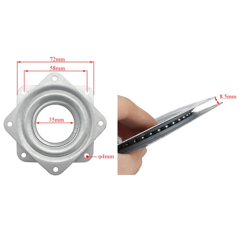 3'' Small Exhibition Turntable Bearing Swivel Plate Lazy Susan! Great for Mechanical Projects Hardware Fitting