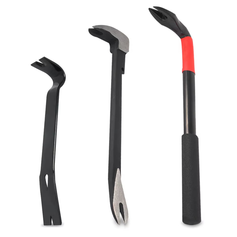 3-In-1 Nail Puller Set: Versatile Pry Bars for Nail Removal, Furniture, Automotive, and Mechanical Disassembly Tasks