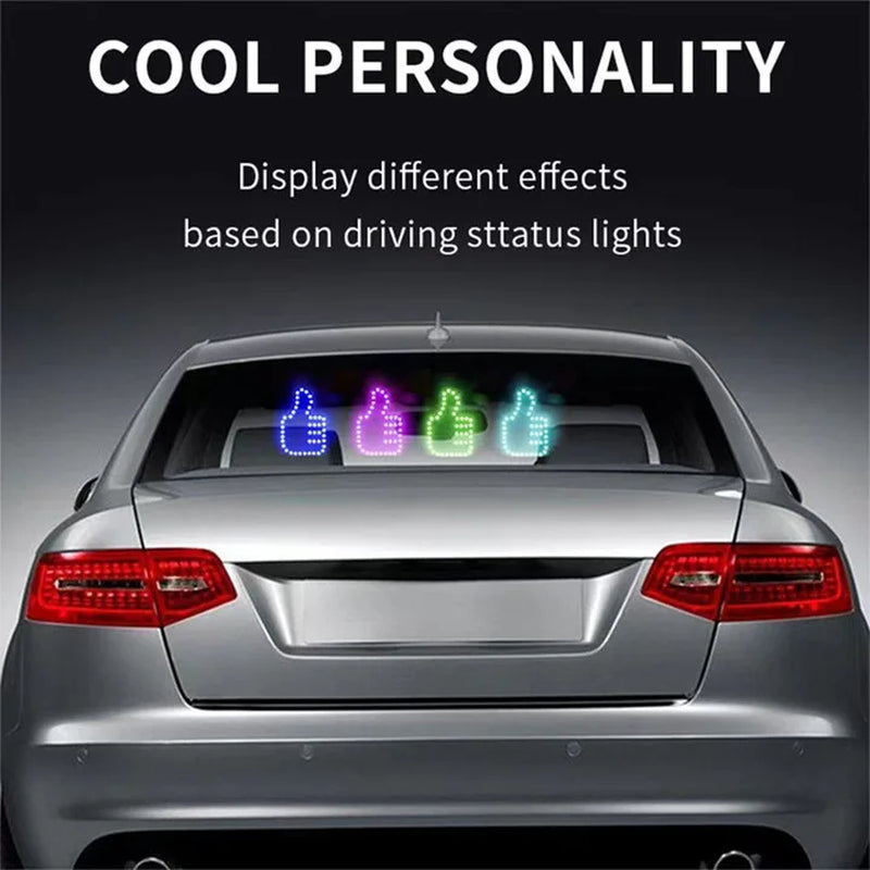 Colorful RGB LED Gesture Light for Vehicles - USB Hand Lamp with Middle Finger Design - Fun Car Accessories