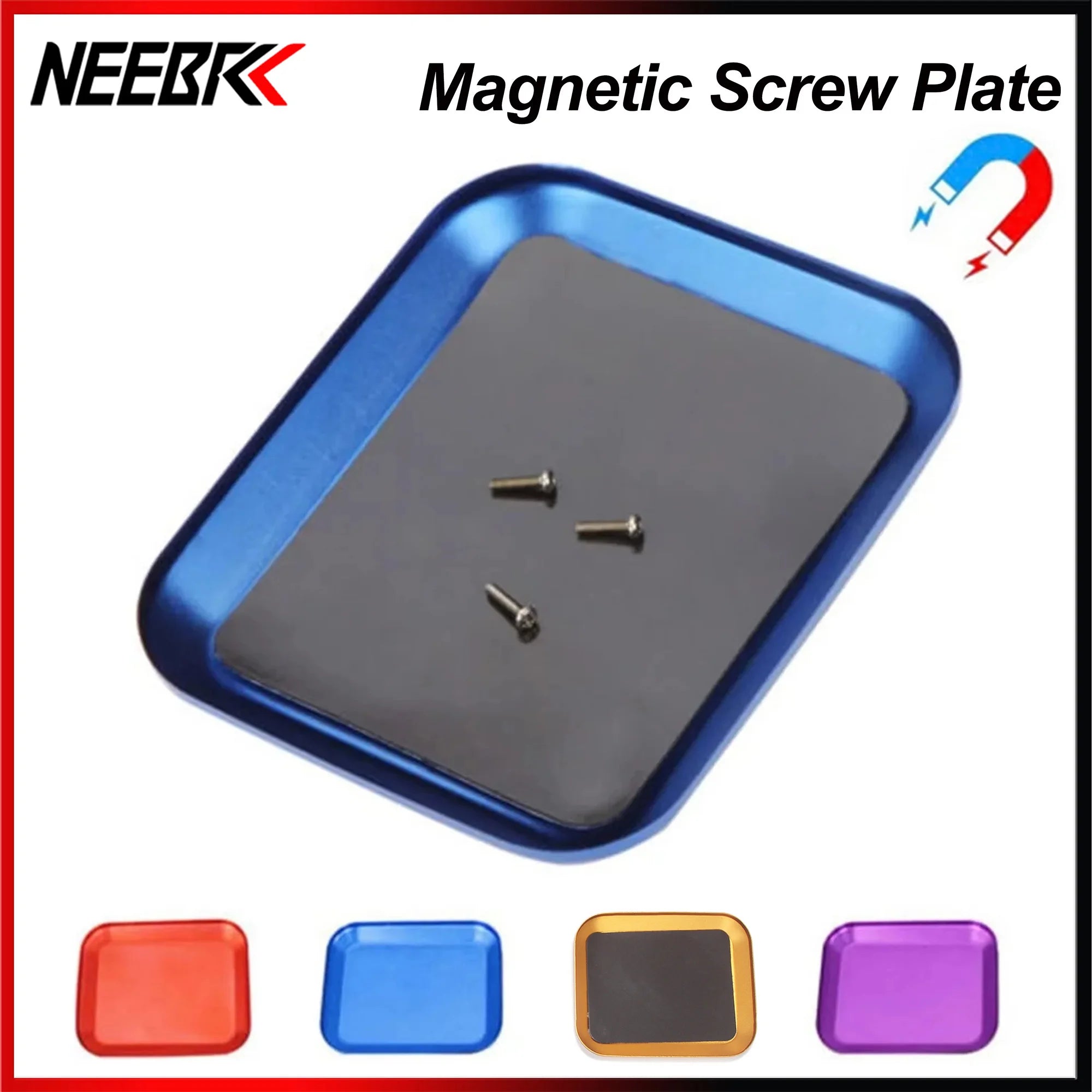 Aluminium Alloy Magnetic Screw Tray for RC Car Repair - Compatible with Axial SCX10, D90, D110 Models