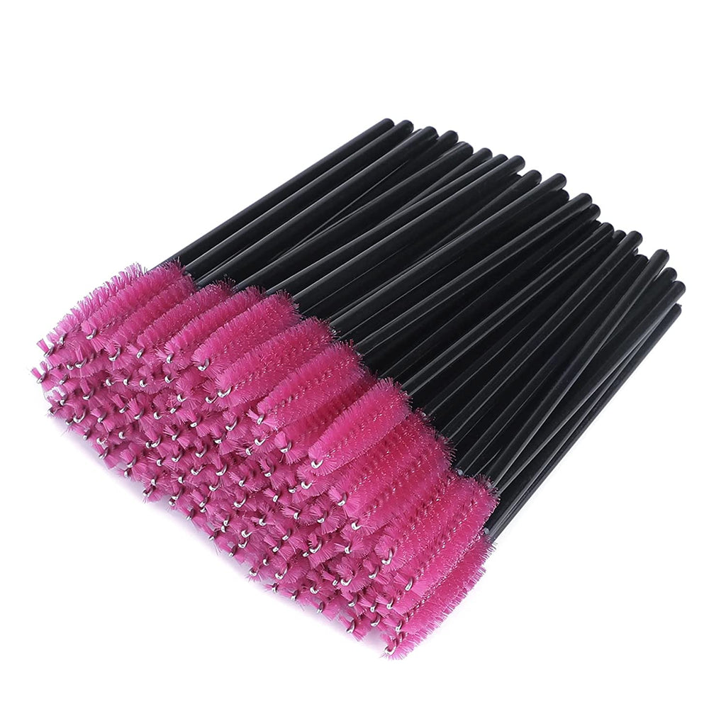 G2PLUS 100PCS Disposable Eyelash Brushes - Premium Rose Mascara Wands for Perfect Eyelash Extensions and Eyebrow Application