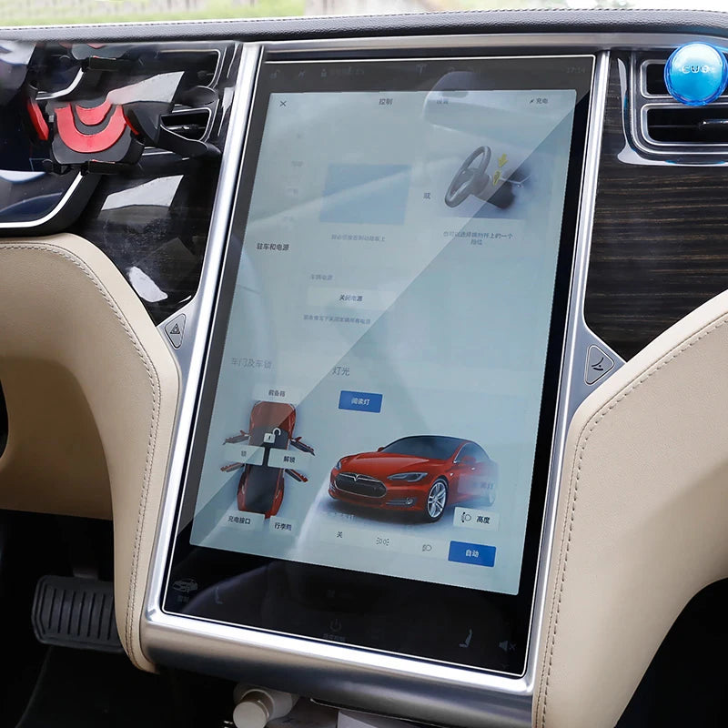 Car HD Matte Tempered Glass Screen Protector Center Control Touchscreen Navigation Protector Glass Film for Tesla Model S X