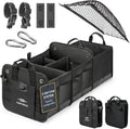 Ultimate XL 3-Section Car Trunk Organizer – Heavy Duty Foldable Cargo Storage Bin with Multi-Compartment Design – Perfect for a Clutter-Free Ride!
