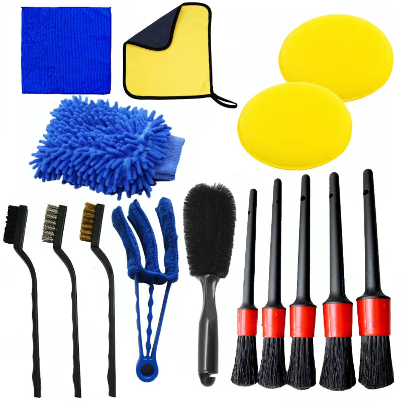 Car Detailing Brush Set: Comprehensive Auto Cleaning Kit for Vents, Gaps, and Air Outlet Maintenance