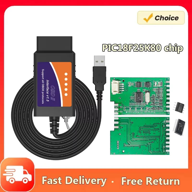 Forscan ELM 327 OBD2 Diagnostic Scanner USB V1.5 HS/MS CAN Switch for Ford Vehicles Coding Code Reader Free Shipping