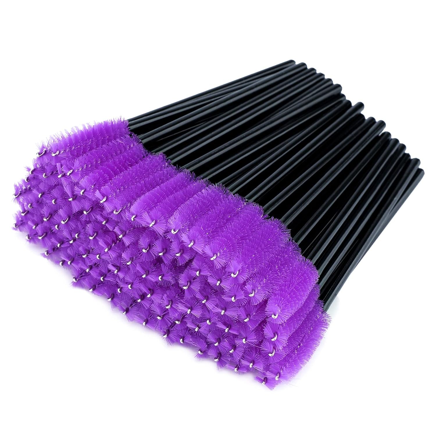 G2PLUS 100PCS Disposable Eyelash Brushes - Premium Rose Mascara Wands for Perfect Eyelash Extensions and Eyebrow Application