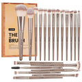 20-Piece Professional Makeup Brush Set - Foundation, Eyeshadow, Blush, and Kabuki Brushes with Gift Box for Flawless Application