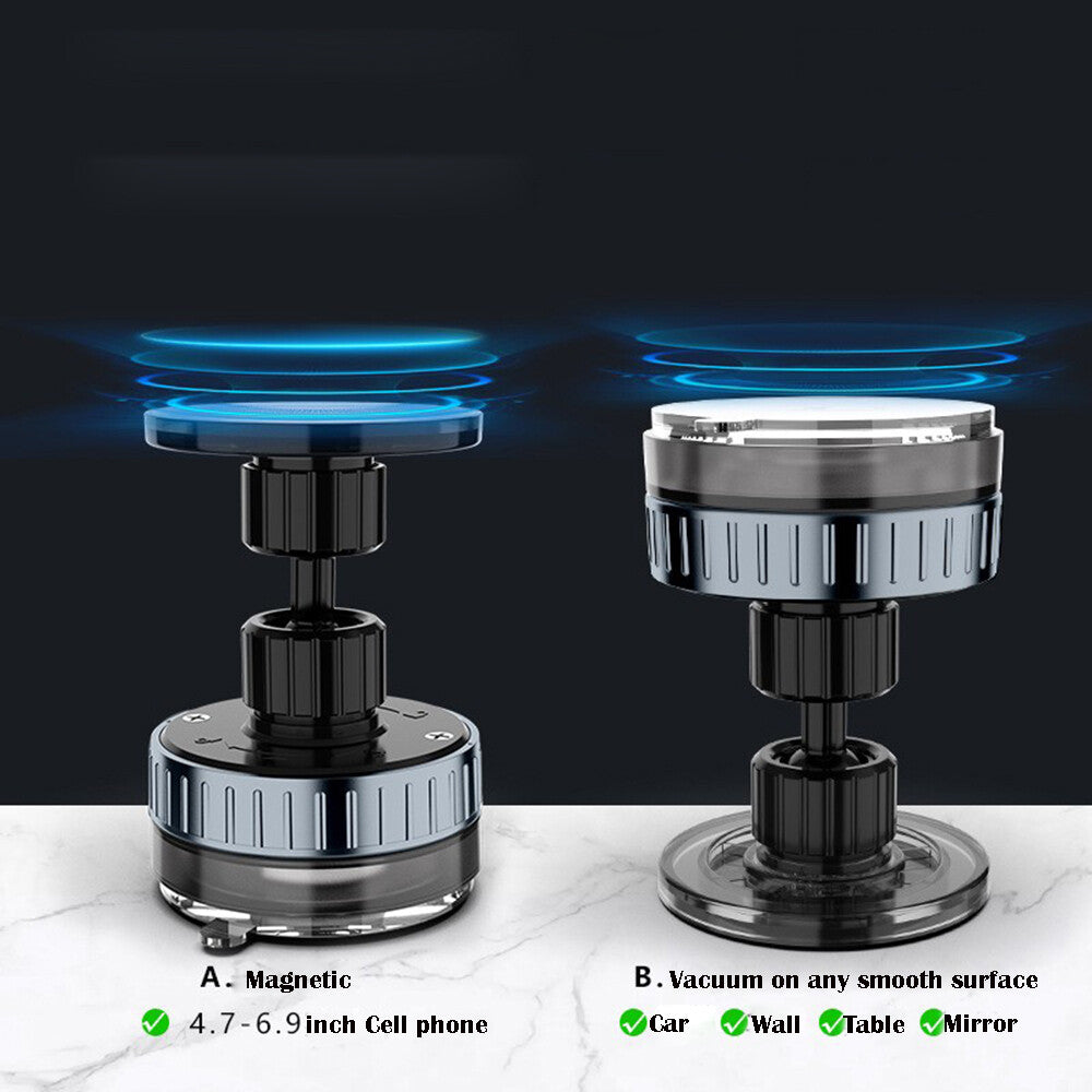 Magnetic Vacuum Car Phone Holder and Wall/Table Mount for MagSafe Compatibility
