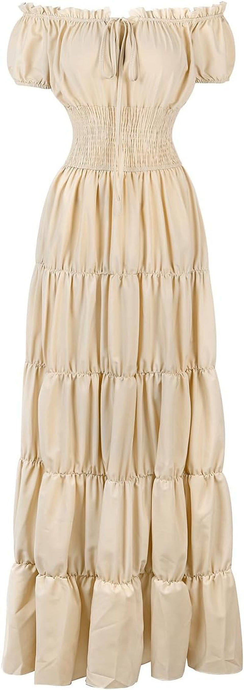 Zhitunemi Renaissance Costume Women Dress: Medieval Costumes for Women Renaissance Dresses - Peasant Cottagecore Theme Party