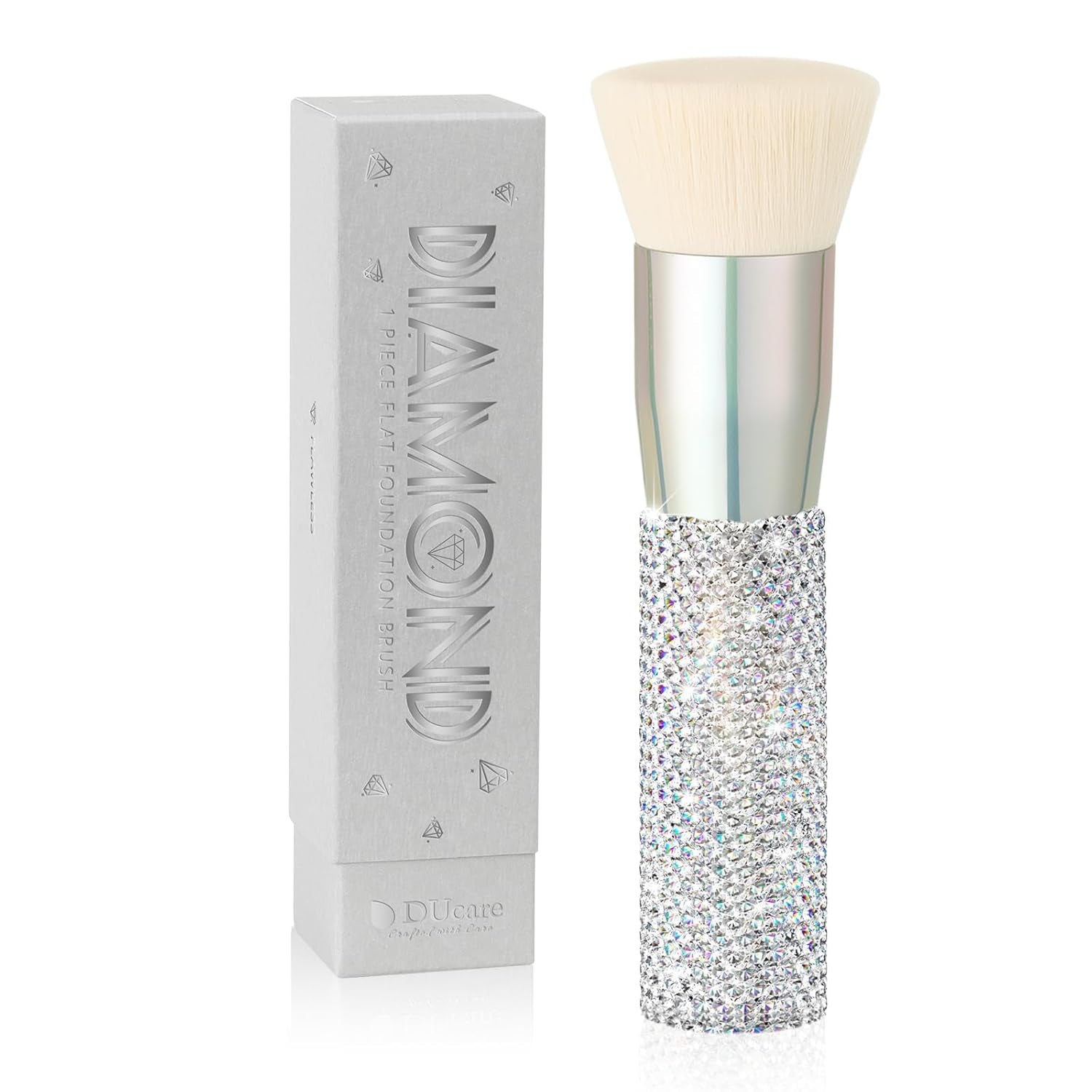 Ducare Premium Flat Top Kabuki Foundation Brush - Perfect for Liquid, Cream, and Powder Makeup - Stylish Pink Design