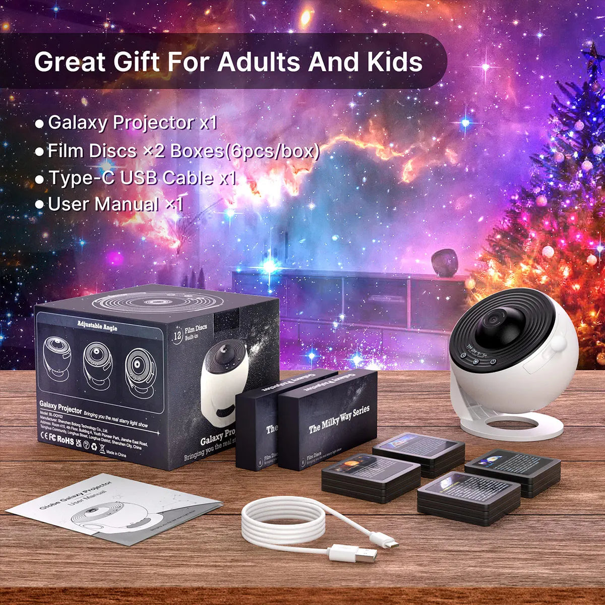 Transform Your Space: 13-in-1 Star & Galaxy Projector for Kids and Adults - Ultimate Aurora Night Light Experience!