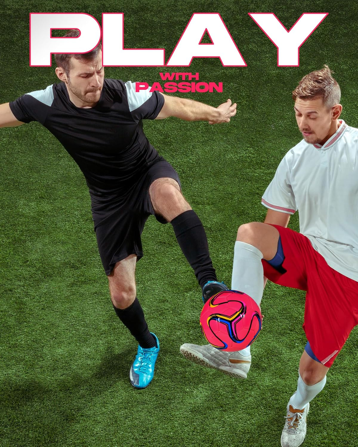 American Challenge Brasilia Soccer Ball - Premium Professional Training Ball for Grass Fields - Durable TPU, Perfect for Outdoor Practice & Match Play - Available in Sizes 2, 3, 4 & 5
