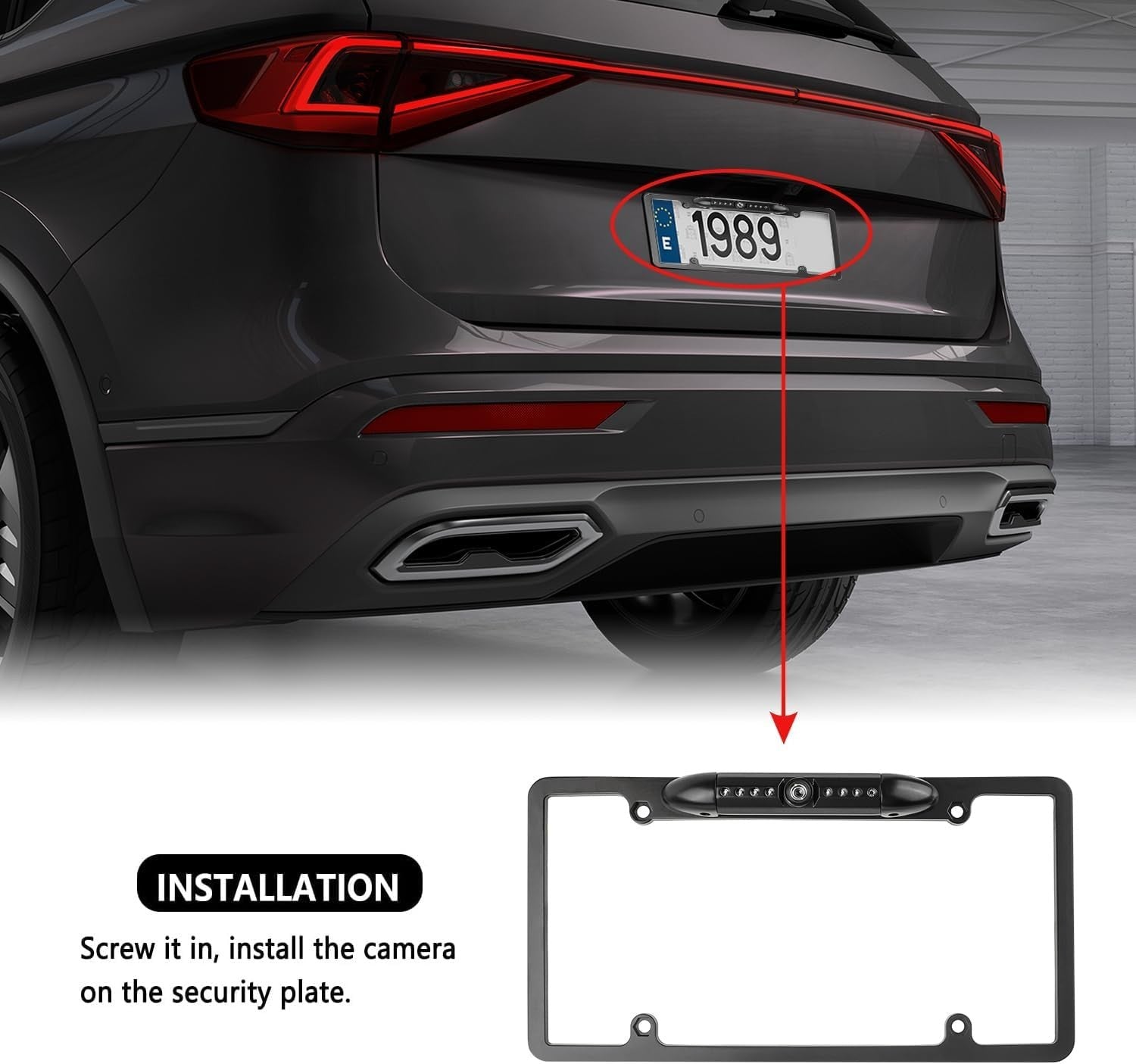 Cámara de Reversa HD Universal para Automóviles con Visión Nocturna