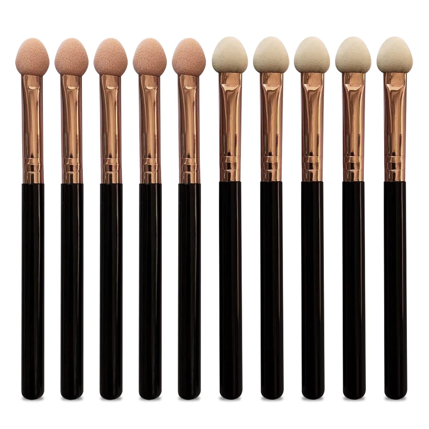 Professional 10-Piece Makeup Brush Set - Uorpoto Double-Sided Reusable Sponge Eyeshadow Applicators for Women