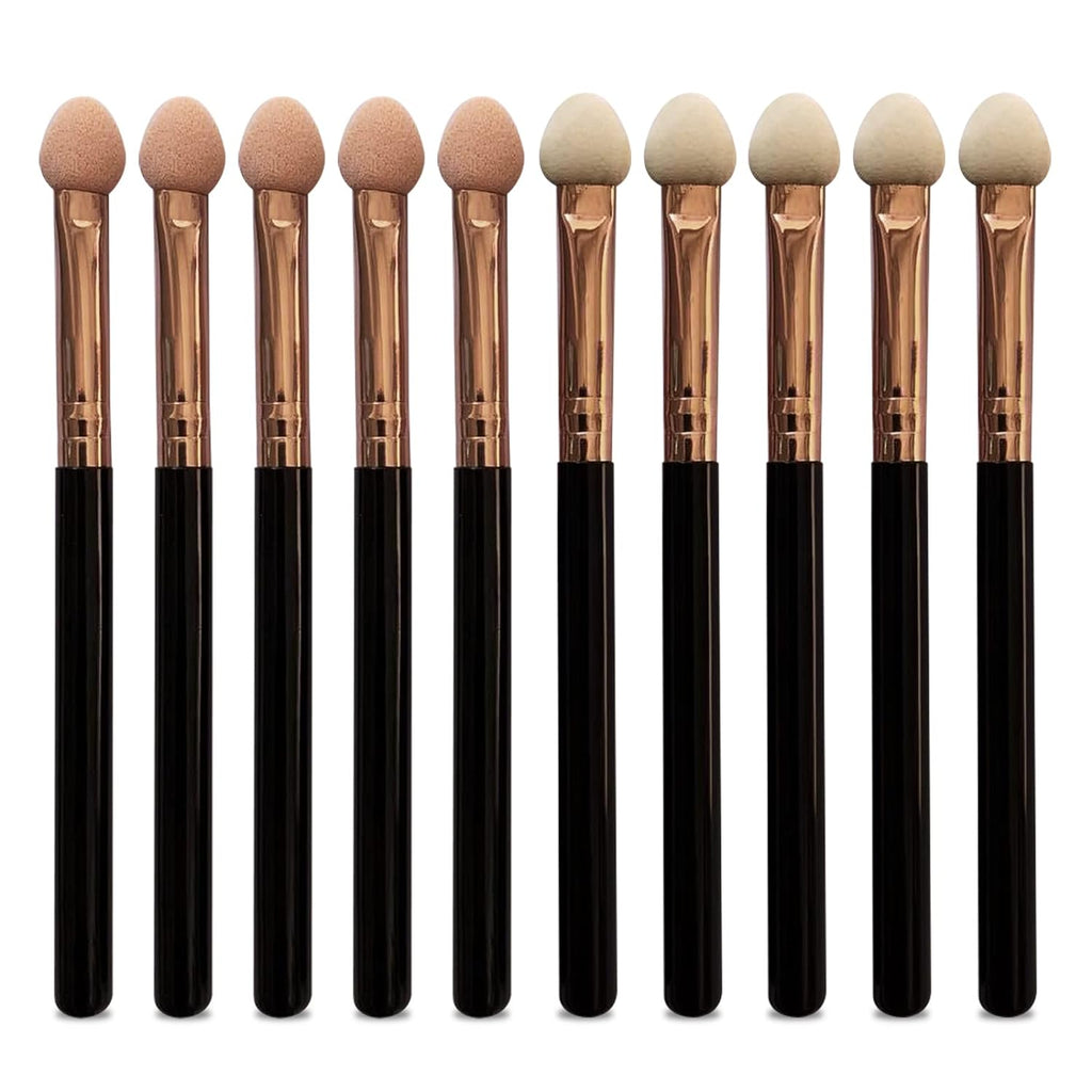 Professional 10-Piece Makeup Brush Set - Uorpoto Double-Sided Reusable Sponge Eyeshadow Applicators for Women