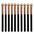 Professional 10-Piece Makeup Brush Set - Uorpoto Double-Sided Reusable Sponge Eyeshadow Applicators for Women