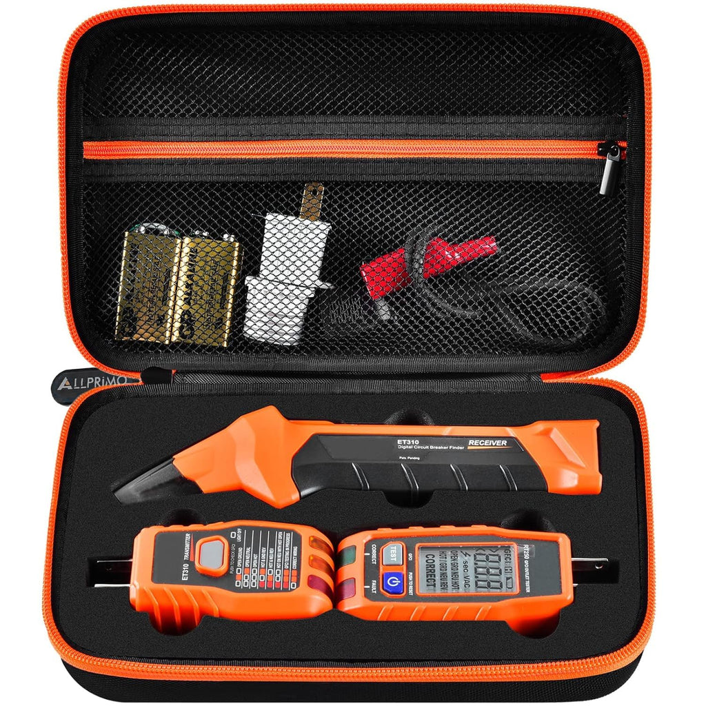 Premium Hard Storage Case for Klein ET310 Circuit Breaker Finder, 80016 Outlet Repair Kit & RT250 GFCI Tester - Perfect Organizer!