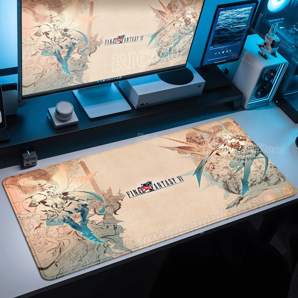 90x40 cm Final Fantasy VII Lockhart Large Mousepad - XL Gaming Desk Mat for PC and E-Sports Accessories