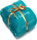 Chanasya Premium Healing Warm Hugs Blanket - Comforting Gift for Cancer Patients - Teal Twin Size for Positive Energy and Support
