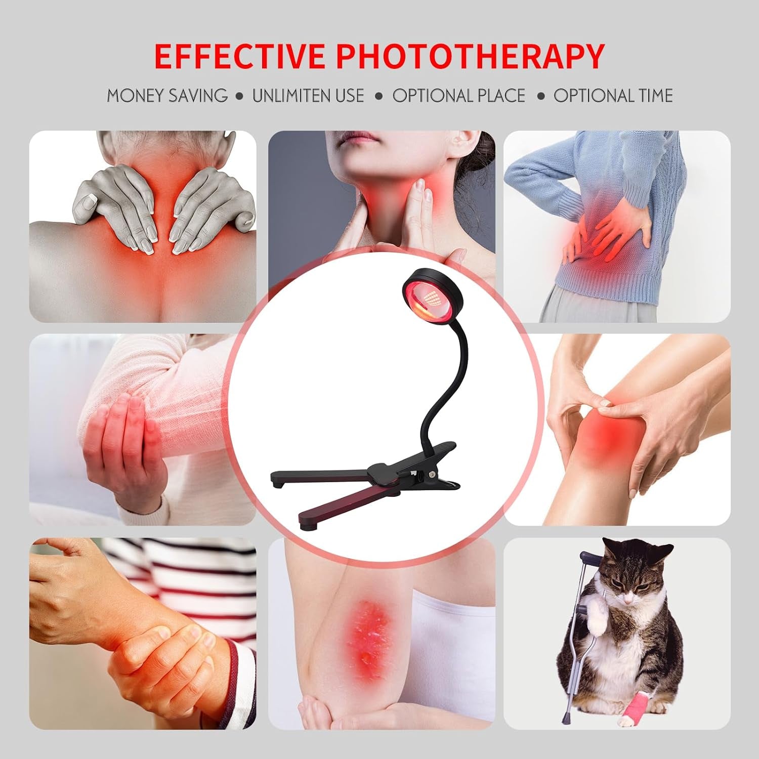 Revitalize Your Skin with 40 LED Red Light Therapy - Home Solution for Radiant Skin & Pain Relief
