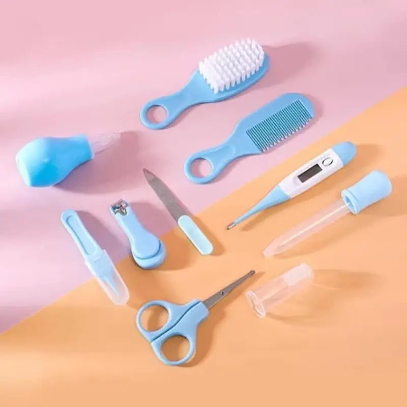 New 6/10Pcs/Set Baby Health Care Kit Kids Nail Hair Health Care Grooming Brush Clipper Teether Toothbrush Baby Essentials