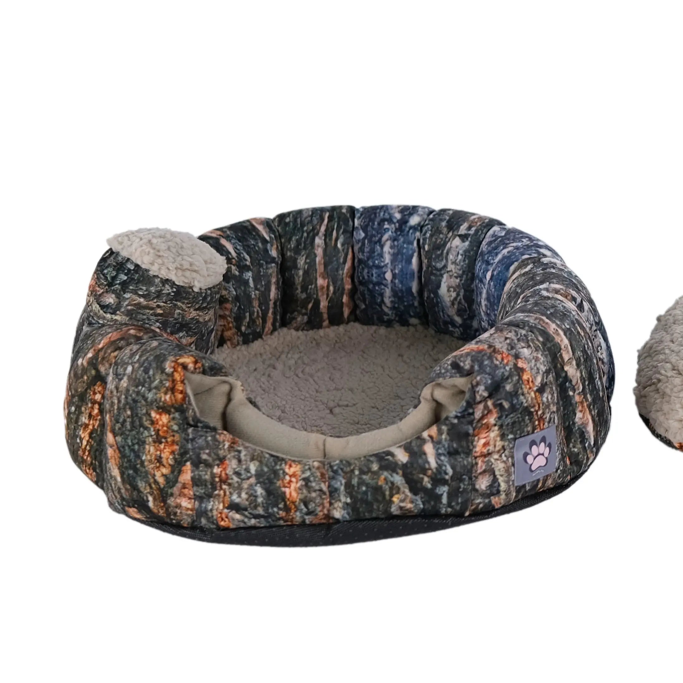 Allpets Convertible Tree Trunk Pet Bed for Dogs, Cats, Rabbits, and Small Animals
