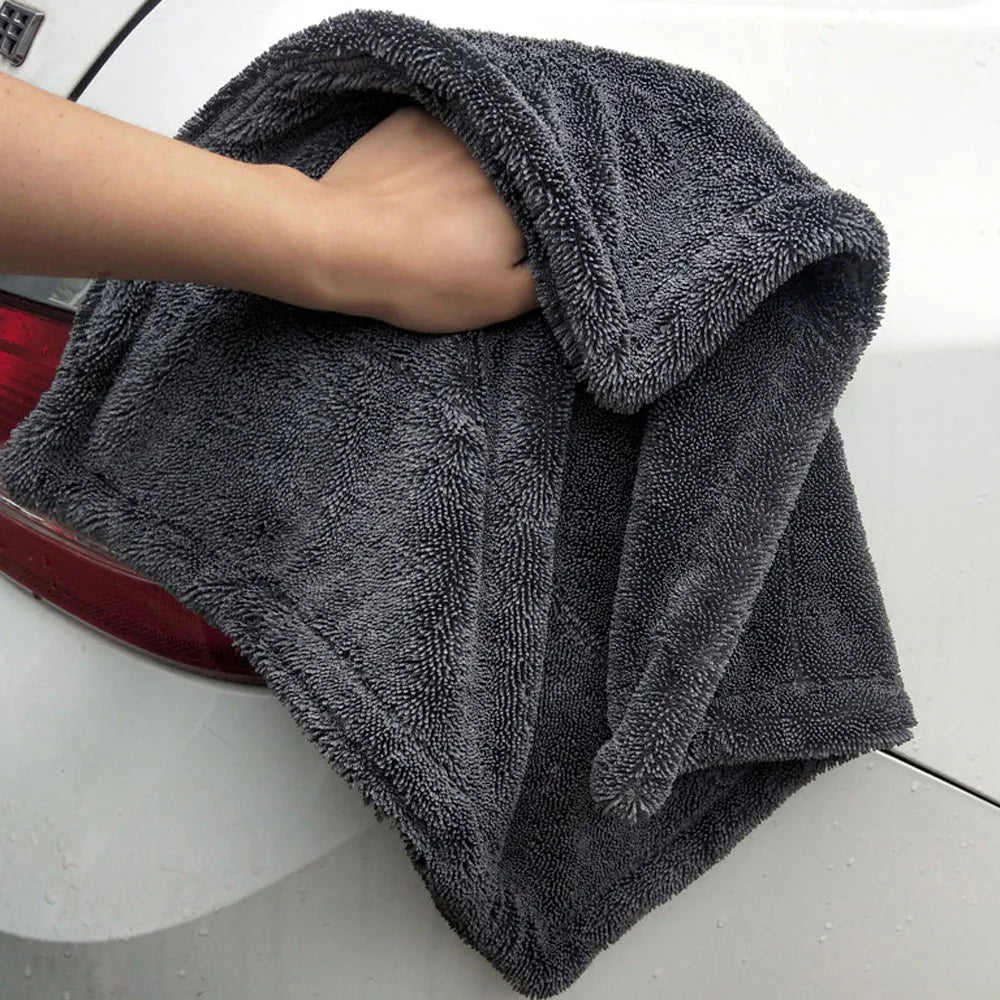 CDWTS 60x90 cm 1200GSM Microfiber Twist Car Wash Towels - Professional Grade Super Soft Cleaning and Drying Cloths for Car Detailing