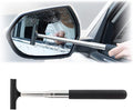 Ultimate Car Rearview Mirror Wiper & Telescopic Squeegee - Portable Water Cleaner for All Vehicles (Black)