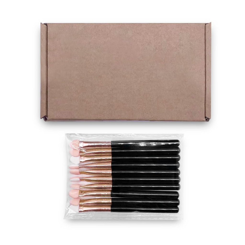 Professional 10-Piece Makeup Brush Set - Uorpoto Double-Sided Reusable Sponge Eyeshadow Applicators for Women