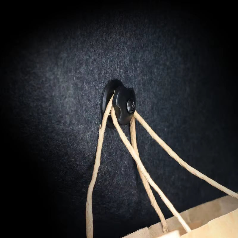 Car Trunk Organizer with Storage Net, Clips, and Hooks - Interior Organizer and Tie Down Ring Fastener for Car Accessories