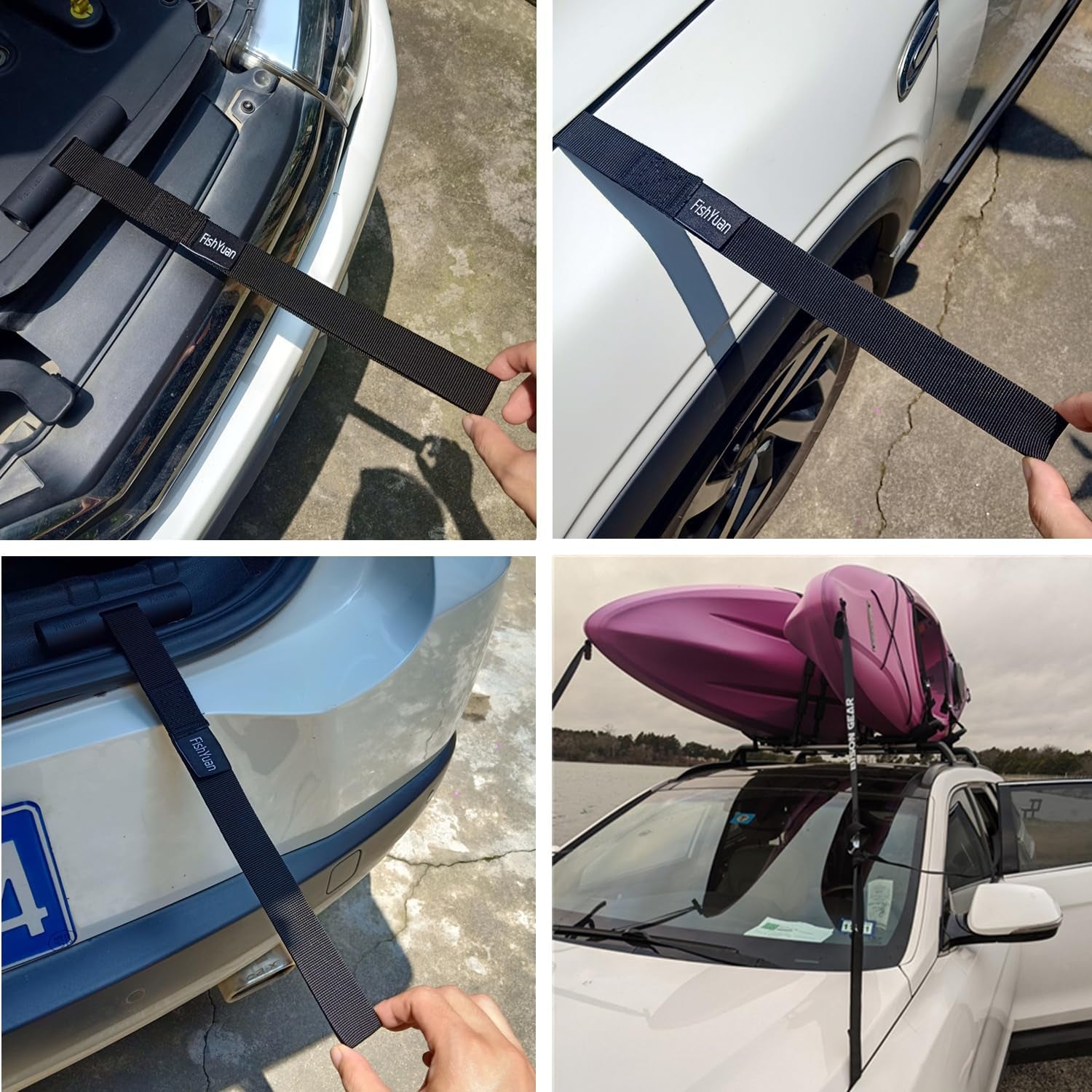 Quick Loops - Ultimate Kayak and Canoe Tie Down Straps for Secure Transport