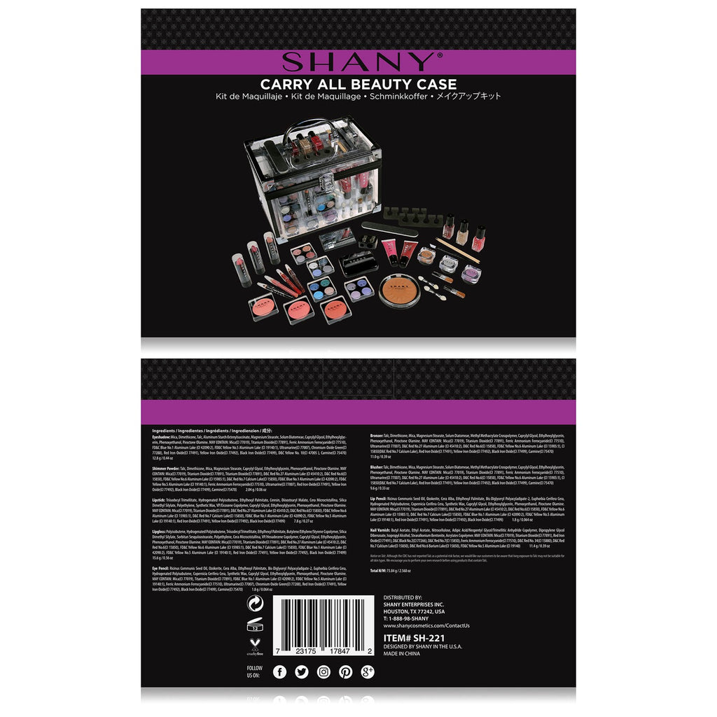 SHANY Comprehensive Makeup Trunk Set (Includes Eye Shadow Palette and Blush)