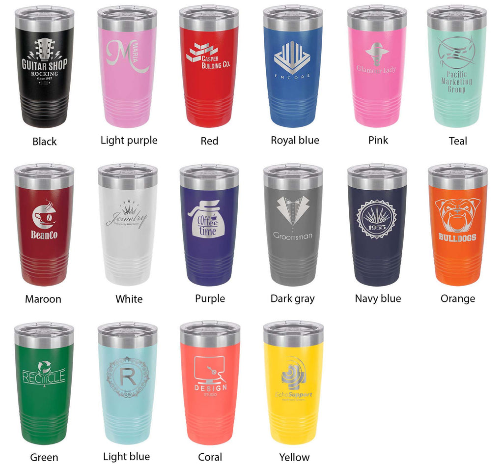 Kirwan Reservoir Tumbler Lake Map Travel Mug Insulated Laser Engraved Coffee Cup Kansas 20 oz